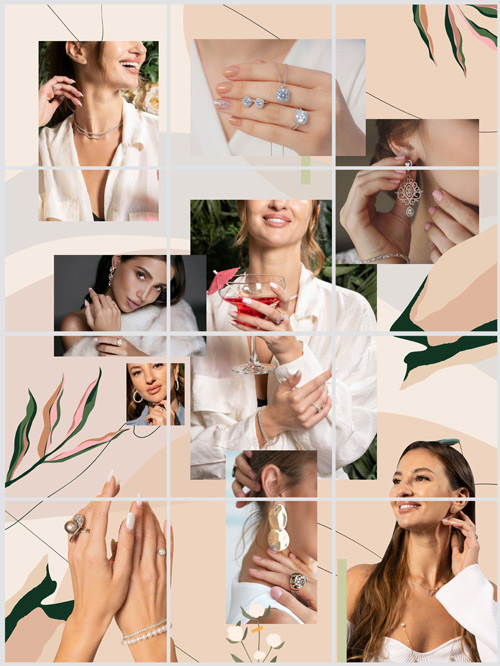 Summer Collection Trendy Diamond Gold Jewelry