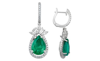 Emerald Green Gem Earrings